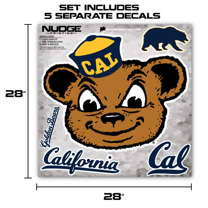 California Berkeley Golden Bears 5-Piece Repositionable Peel-and-Stick XL Wall Decal Set