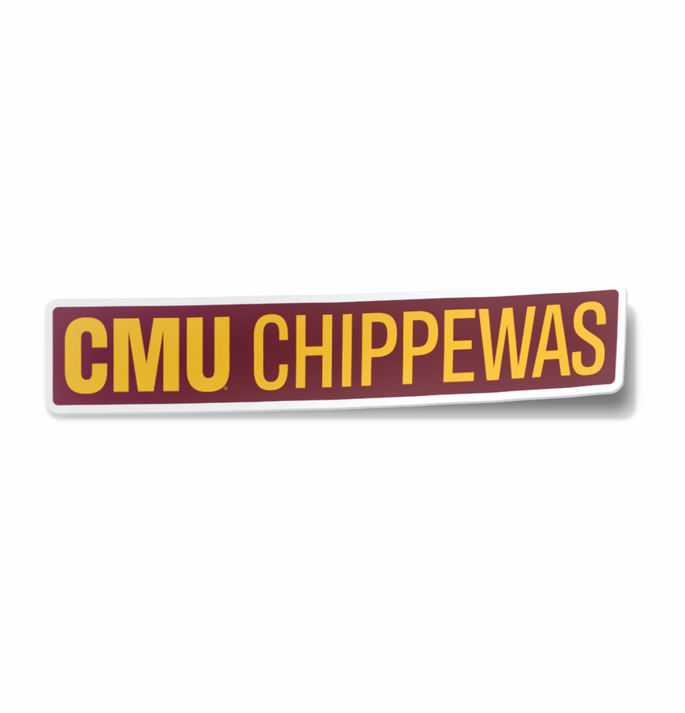 Central Michigan University Maroon and Gold "CMU Chippewas" Decal