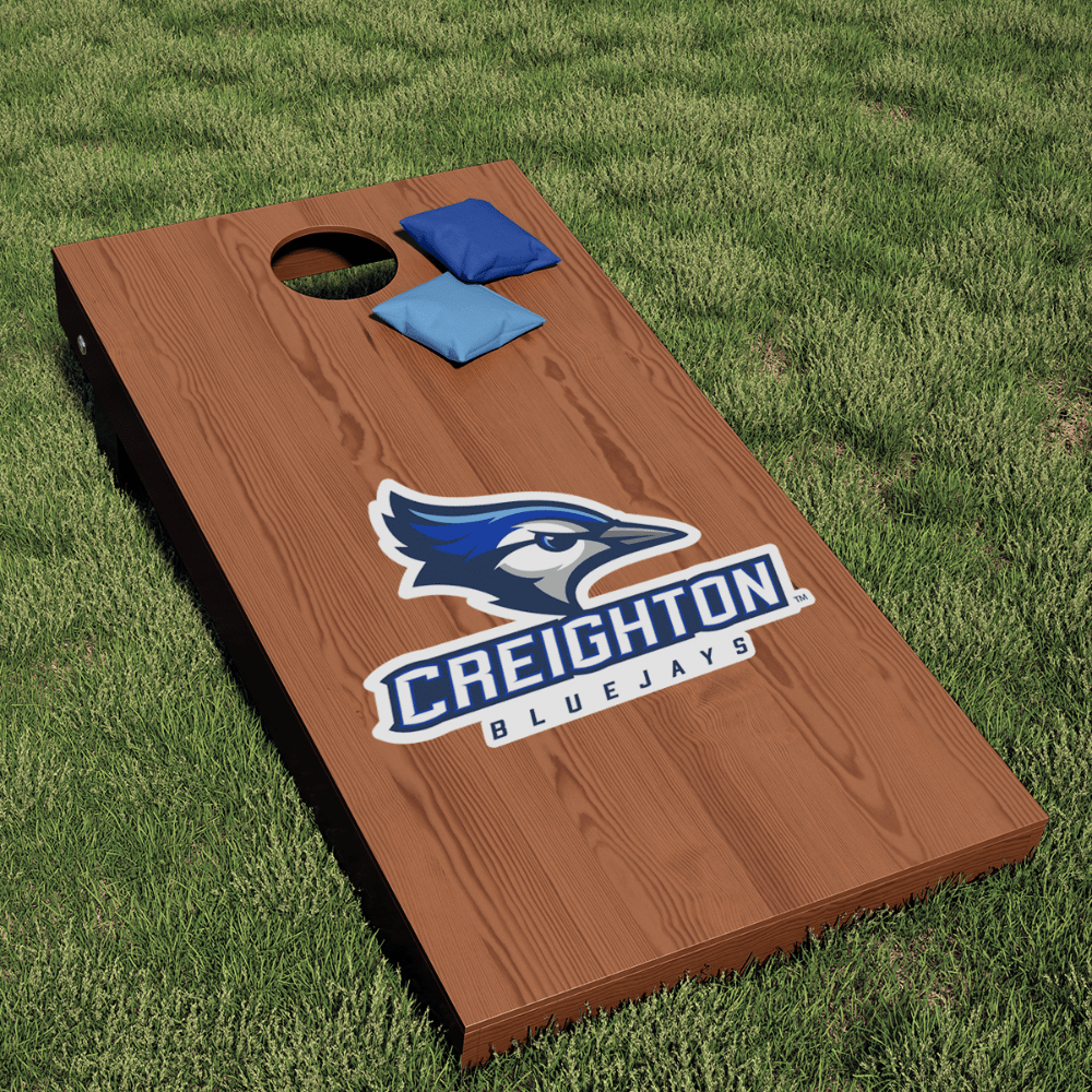 Creighton University Bluejays Stacked Logo Cornhole Decal