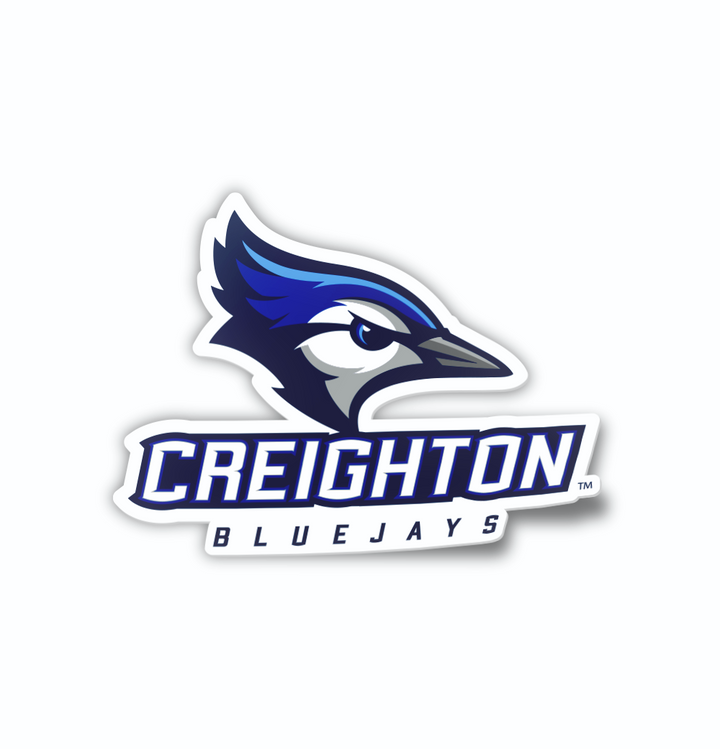 Creighton University Bluejays Full Stacked Combo Logo Car Decal