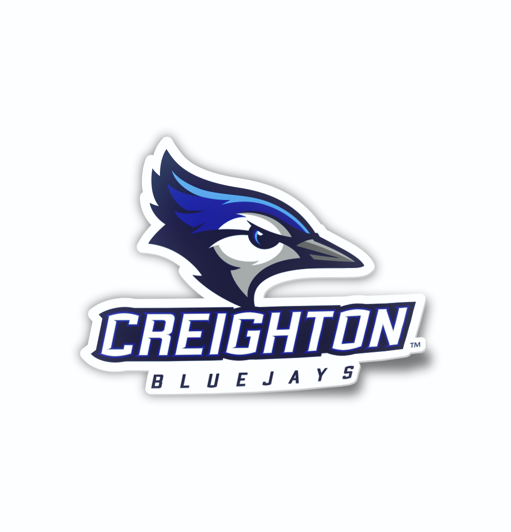 Creighton University Bluejays Stacked Logo Cornhole Decal