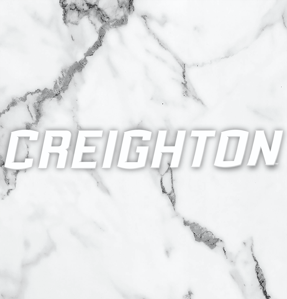 White Creighton University Wordmark Decal for Computer, Car, or Water Bottle