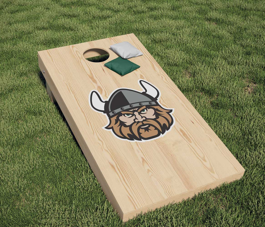 Cleveland State University Magnus the Viking Logo Cornhole Decal - Nudge Printing