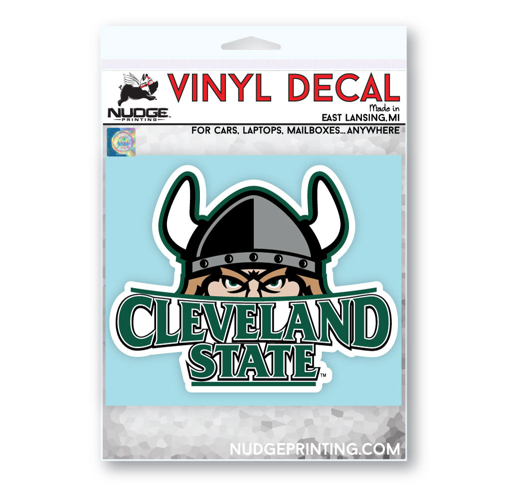 Cleveland State University Green, White, and Black Magnus Decal for Car, Computer, or Water Bottle