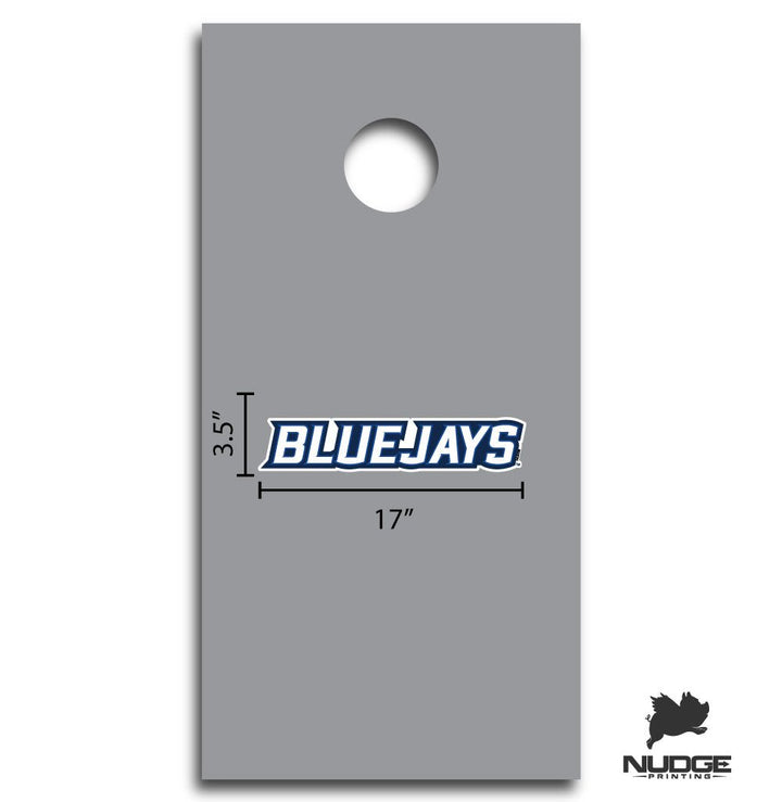 Creighton "Bluejays" Wordmark Jumbo Decal for Cornhole Board