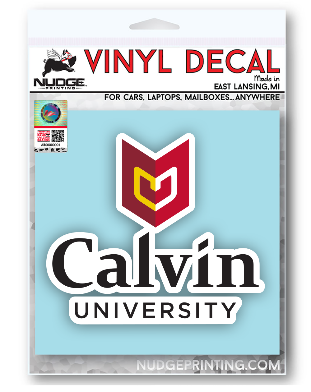 Calvin University Red and Yellow Academic Logo
