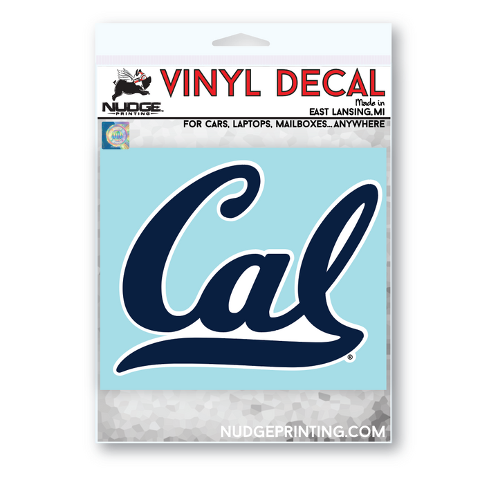 California Berkeley Primary Logo Script Cal Car Decal Bumper Sticker - Nudge Printing