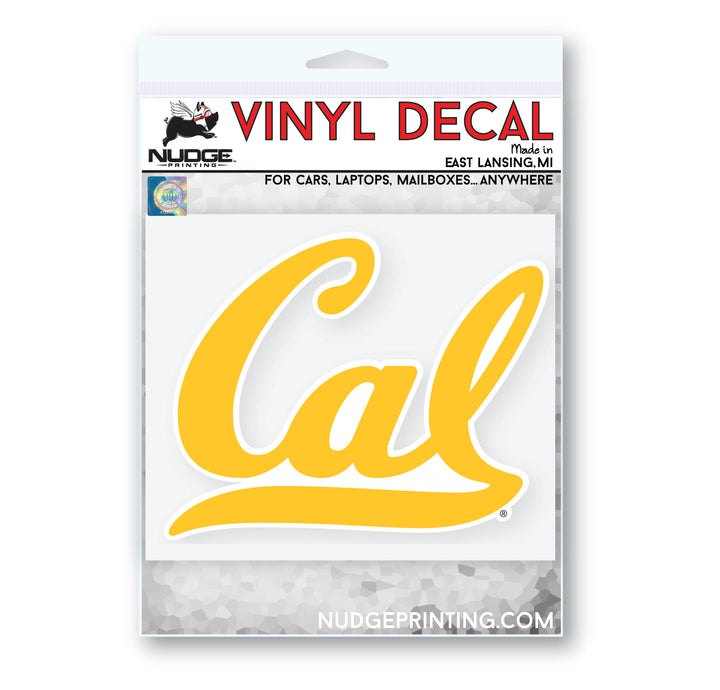 California Berkeley Primary Logo Script Cal Car Decal Bumper Sticker - Nudge Printing