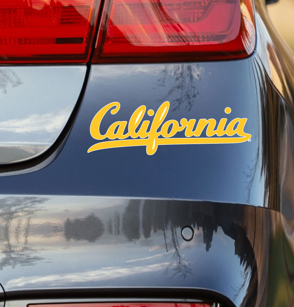 California Berkeley Script California Logo Car Decal - Nudge Printing