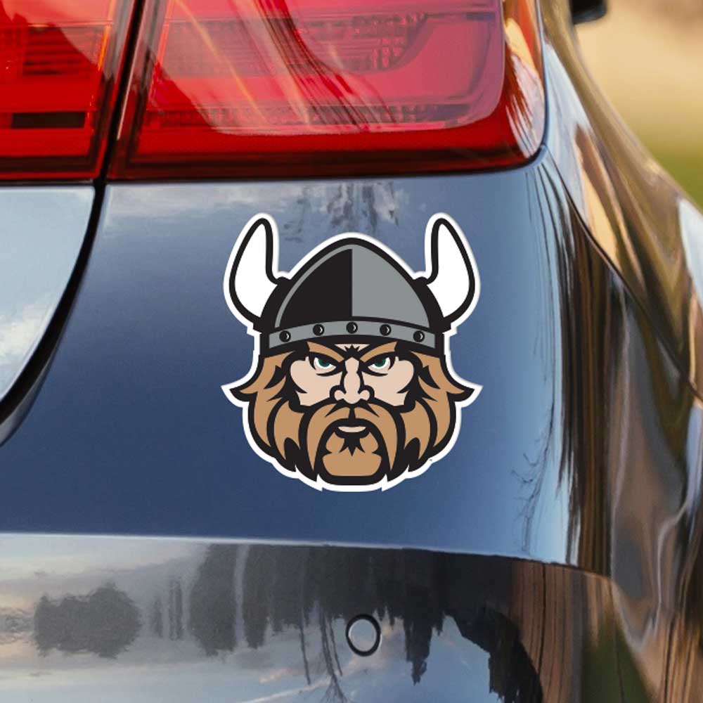 Cleveland State University Magnus the Viking Car Decal on Car