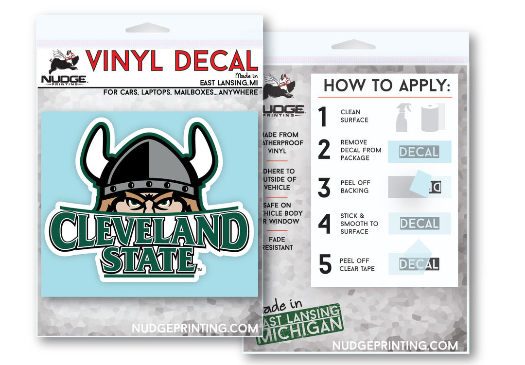 How to Apply a Cleveland State University Mangus the Viking Decal