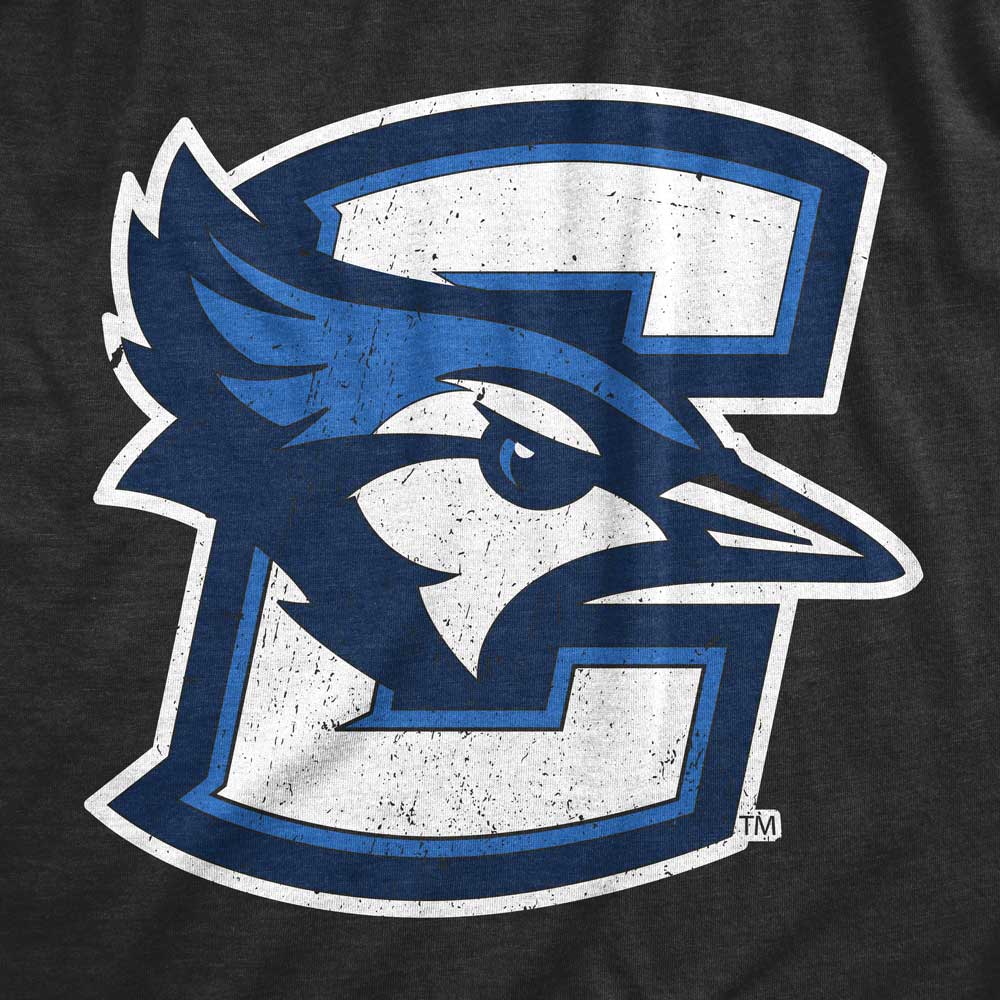 Creighton University White and Blue "C" with Bluejay