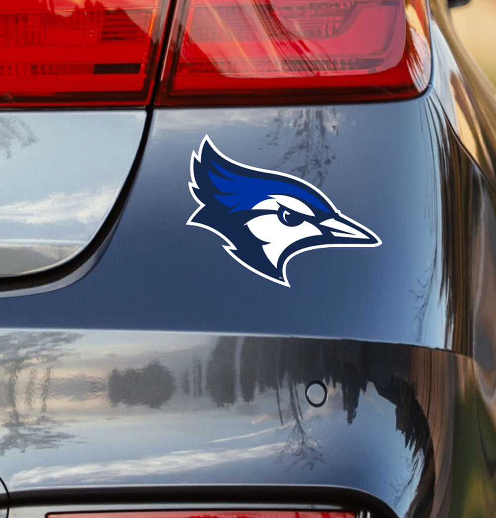 Creighton University Blue and White Bluejay Decal on Car