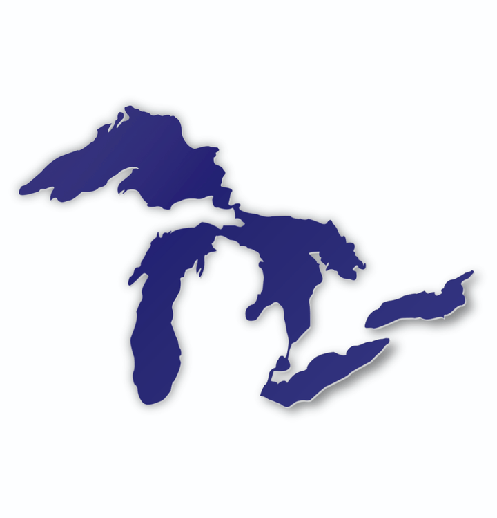 Great Lakes of Michigan Vinyl Decal Window Sticker - Nudge Printing