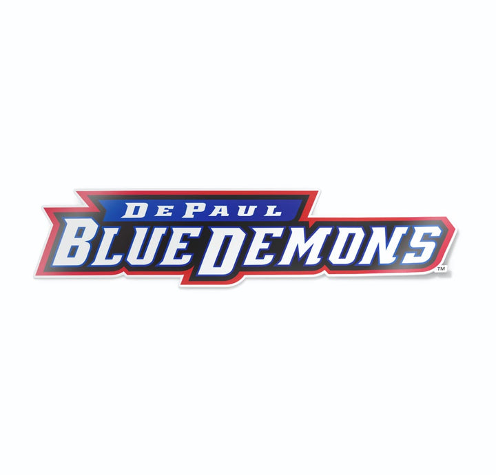 DePaul University Blue Demons Wordmark Car Decal - Nudge Printing