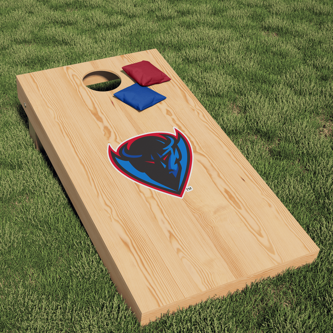 DePaul University Blue Demons Mascot Head Cornhole Decal