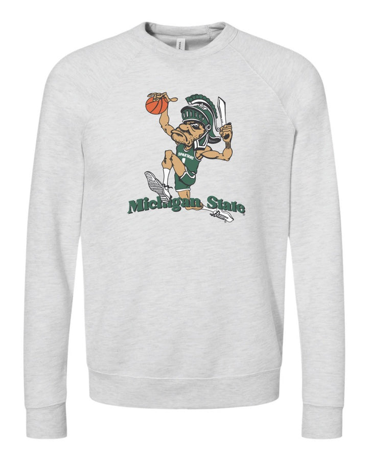 Michigan State University Dunking Sparty MSU Crewneck Sweatshirt Spartans Apparel 