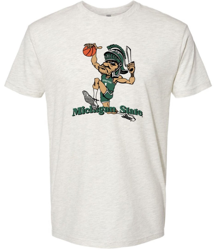 Michigan State University Spartans Vintage Dunking Gruff Sparty T-shirt