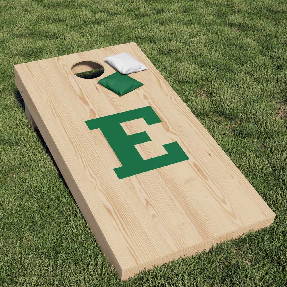 Eastern Michigan University Eagles Block E Cornhole Decal (Green) - Nudge Printing