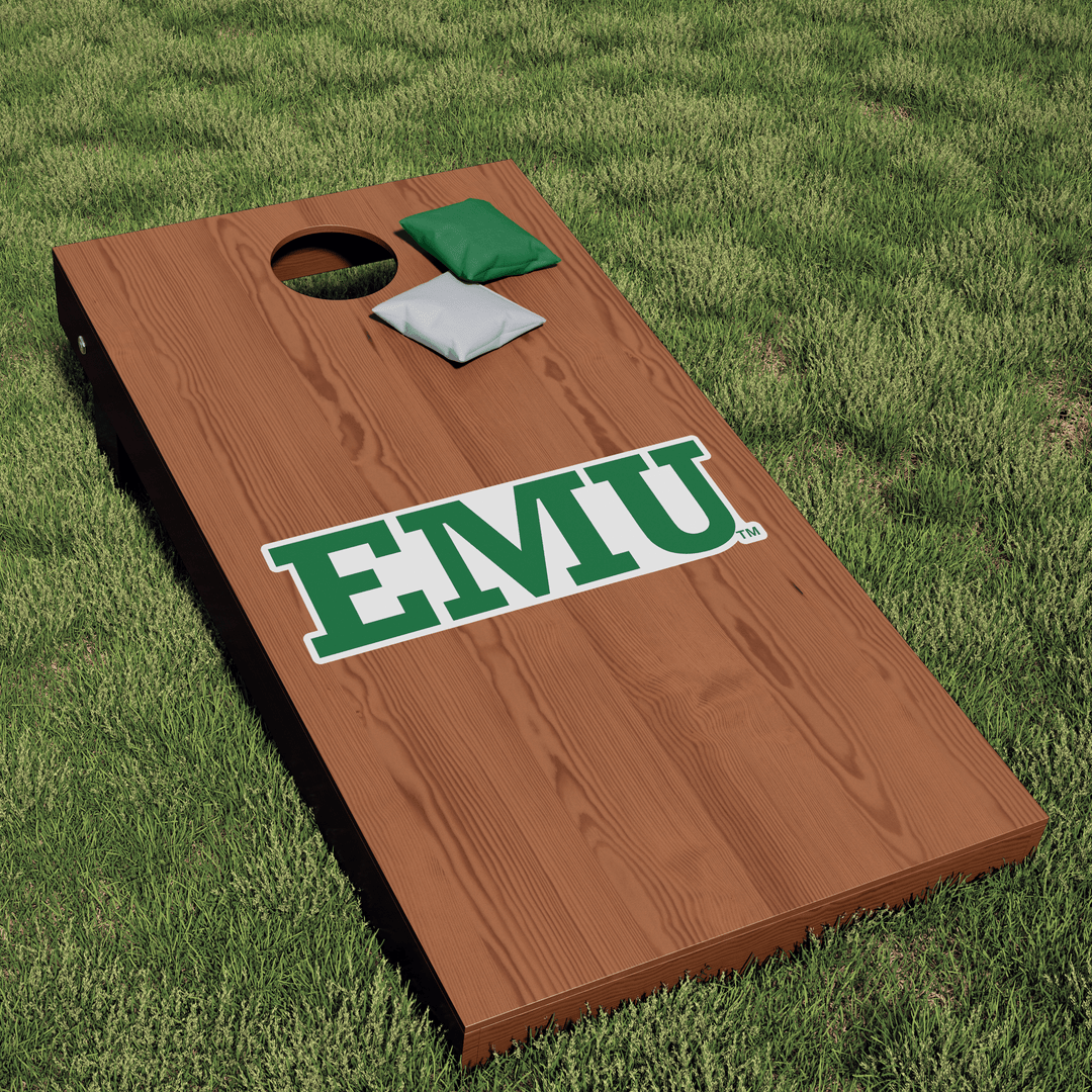 Eastern Michigan University Eagles Green Block EMU Cornhole Decal