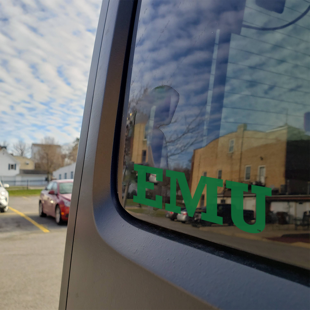Eastern Michigan University Eagles Block EMU Car Decal