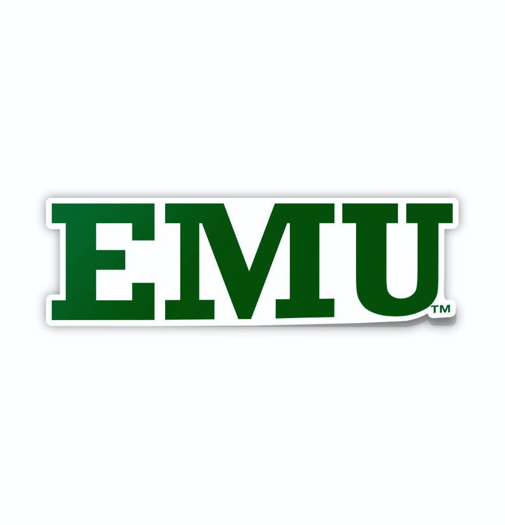 Eastern Michigan University Eagles Green Block EMU Cornhole Decal