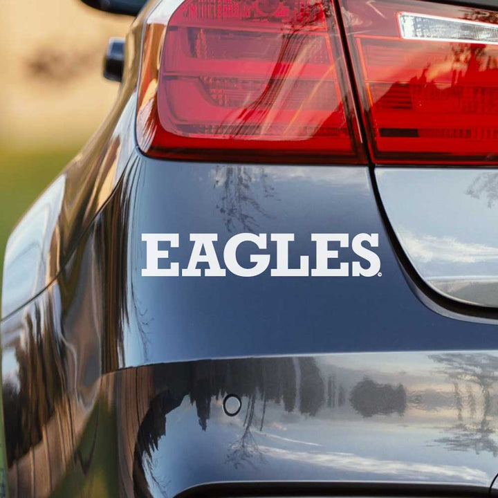 Eastern Michigan White Block Eagles Car Decal - Nudge Printing