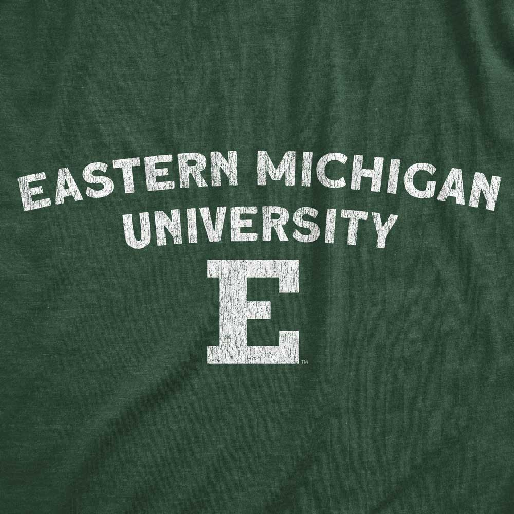 Eastern Michigan Wordmark on Green T-Shirt - Nudge Printing