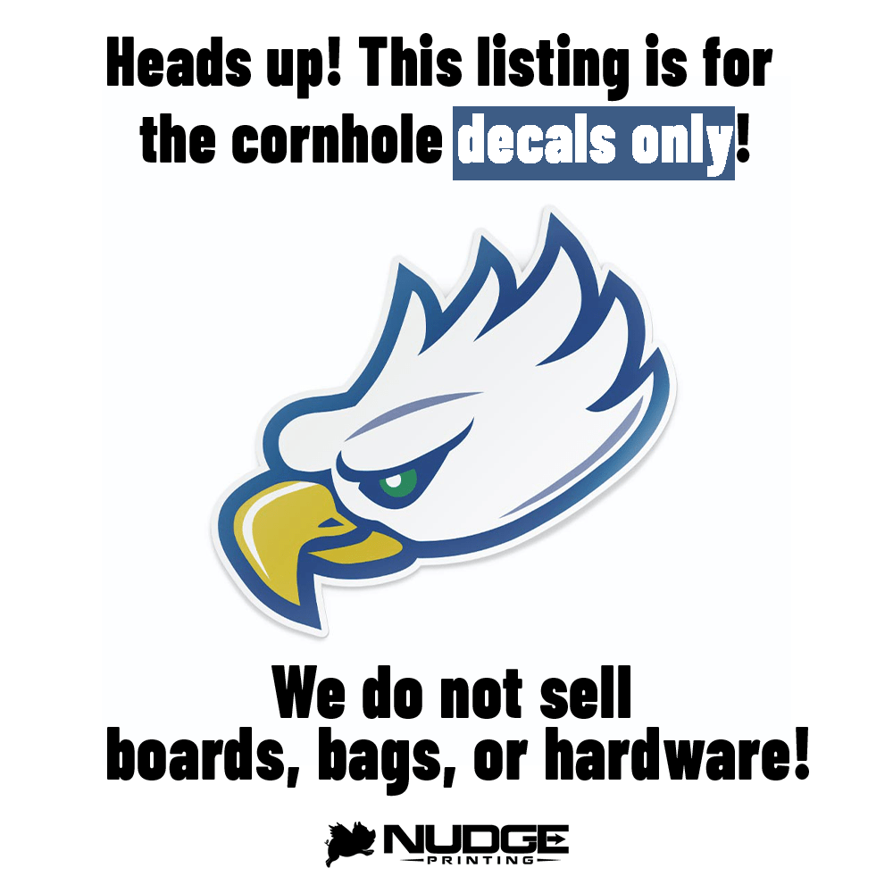 Florida Gulf Coast Eagle Logo Cornhole Decal
