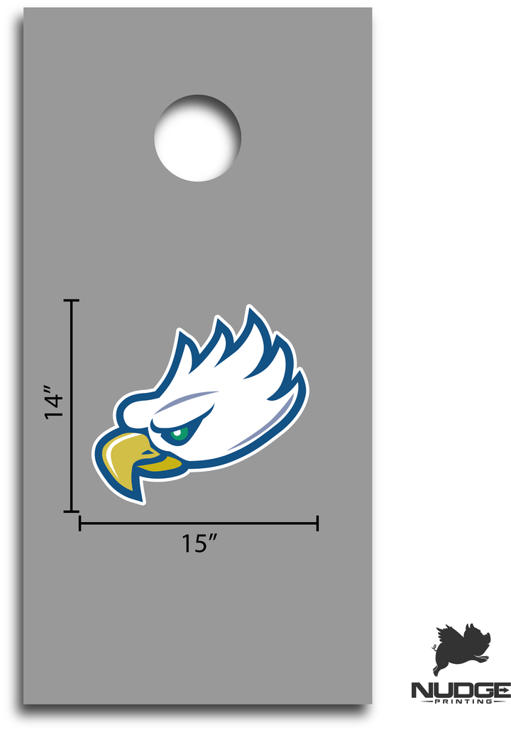 Florida Gulf Coast Eagle Logo Cornhole Decal