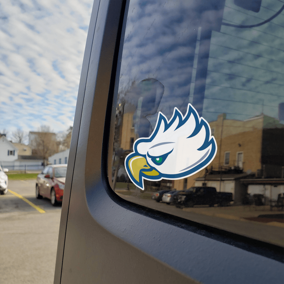Florida Gulf Coast University Eagle Mascot Logo Car Decal Bumper Sticker