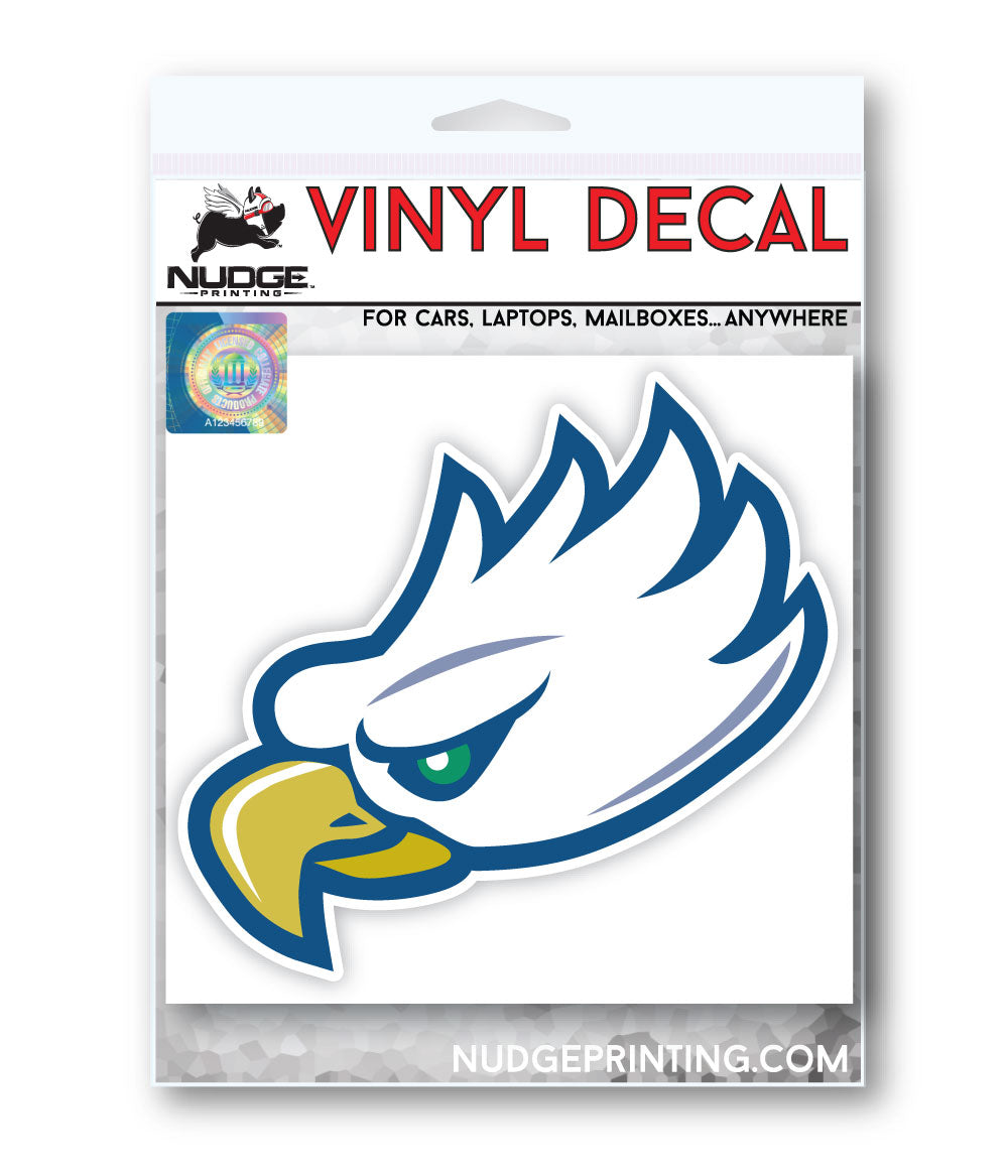 Florida Gulf Coast University Eagle Mascot Logo Car Decal Bumper Sticker