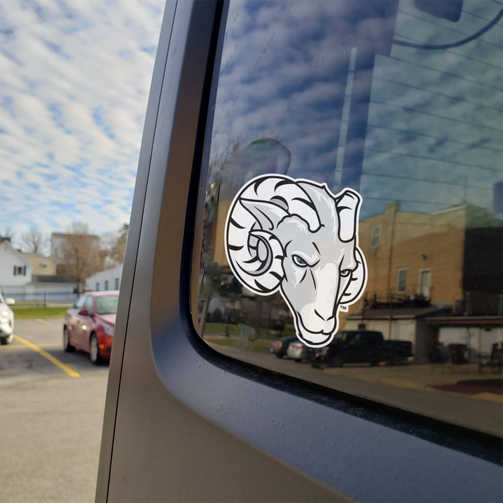 Fordham University Ram Mascot Logo Car Decal Bumper Sticker
