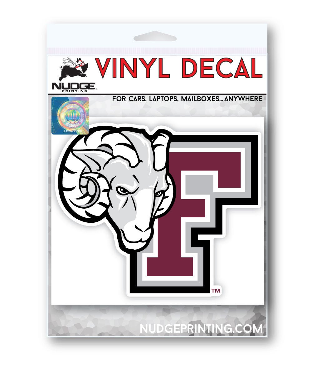 Fordham University Rams Combo Logo Car Decal Bumper Sticker