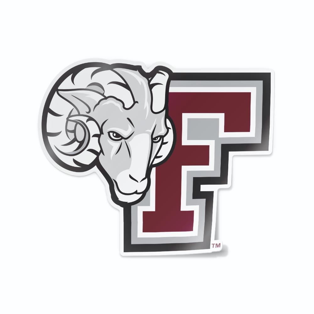 Fordham University Block F and Ram Mascot Combo Logo Cornhole Decal