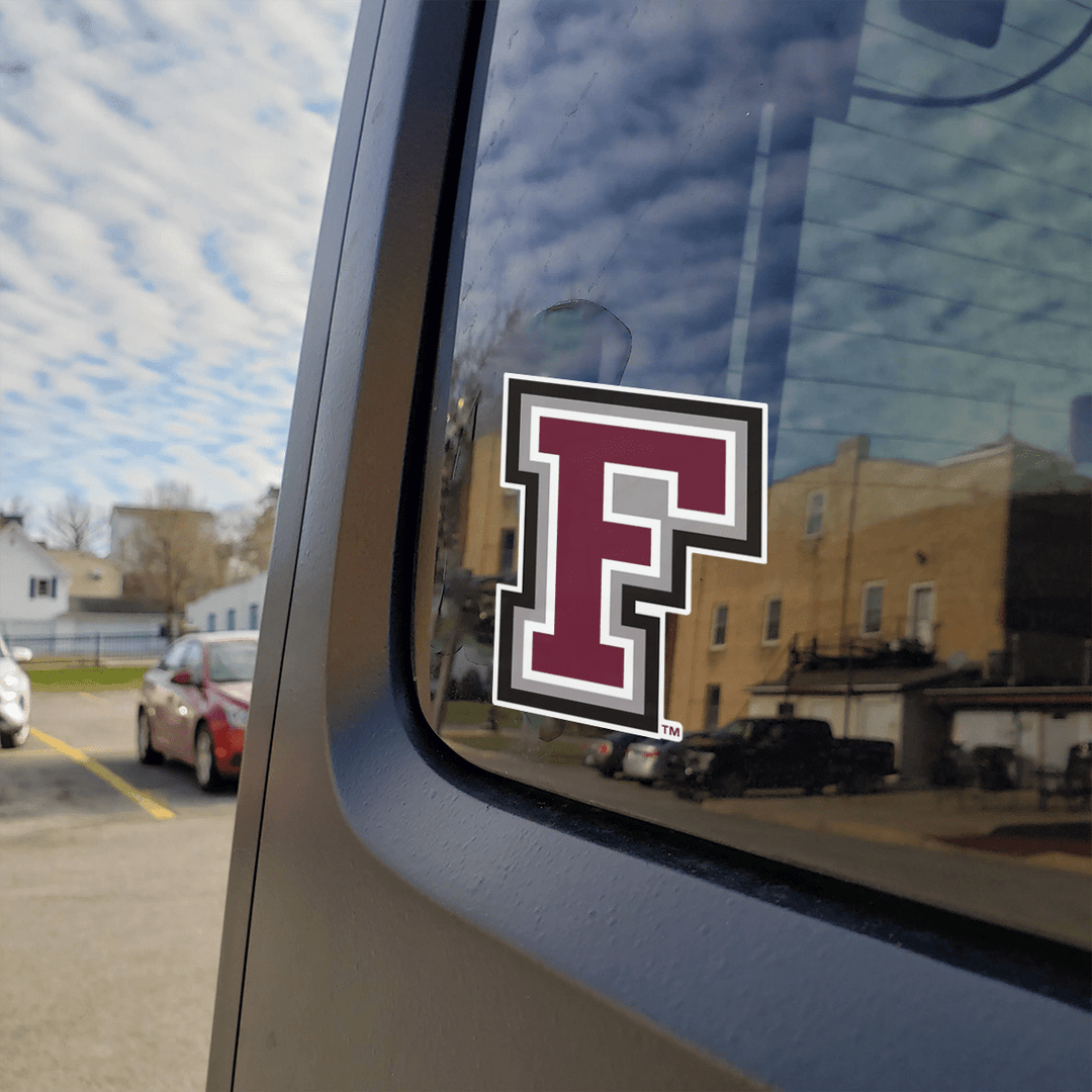 Fordham University Rams Block F Car Decal Bumper Sticker