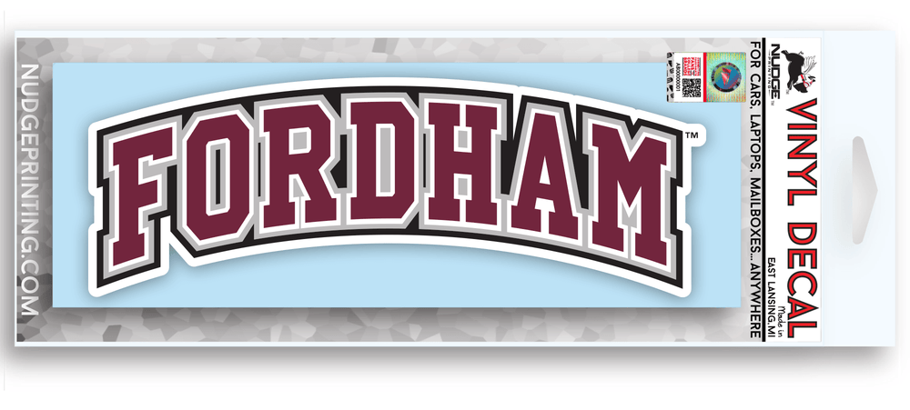 Fordham University Block Wordmark Logo Car Decal