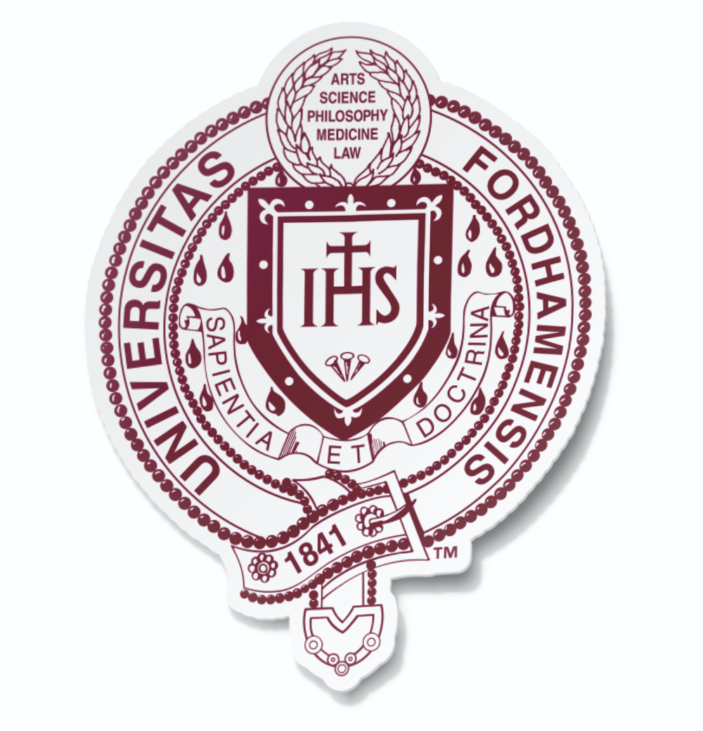 Fordham University Academic Seal Logo Car Decal