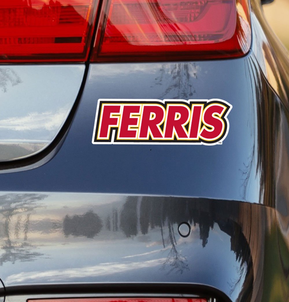 Ferris State Wordmark Logo Car Decal - Nudge Printing