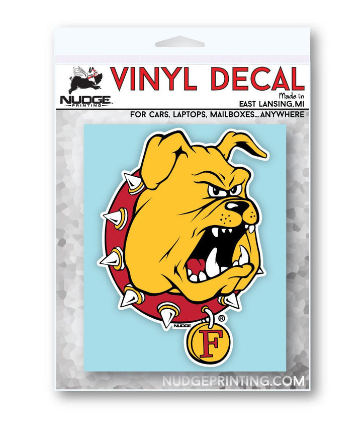 Ferris State University Bulldog Car Decal - Nudge Printing