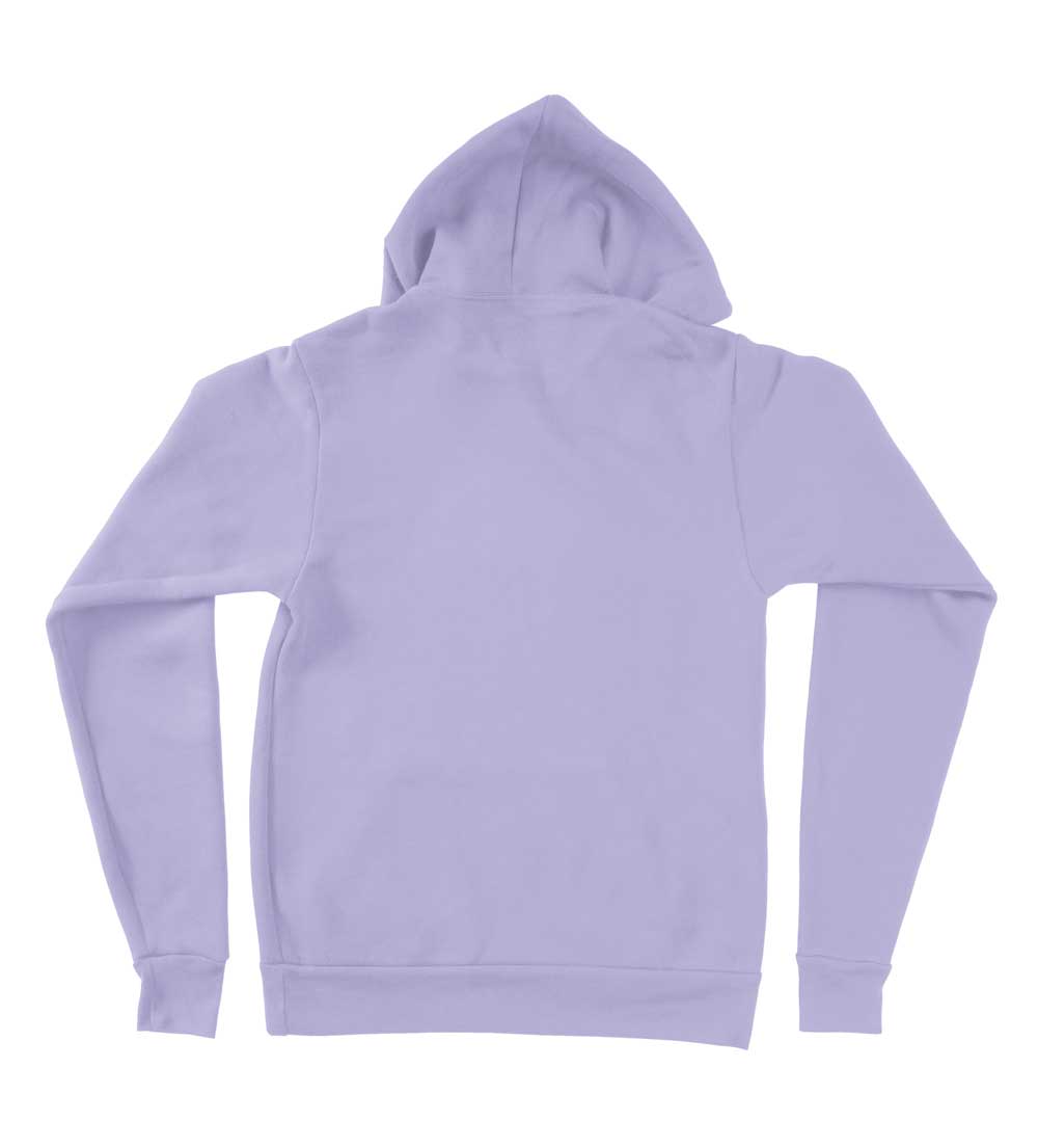 Back of Nudge Printing Kansas State Lavender Hoodie