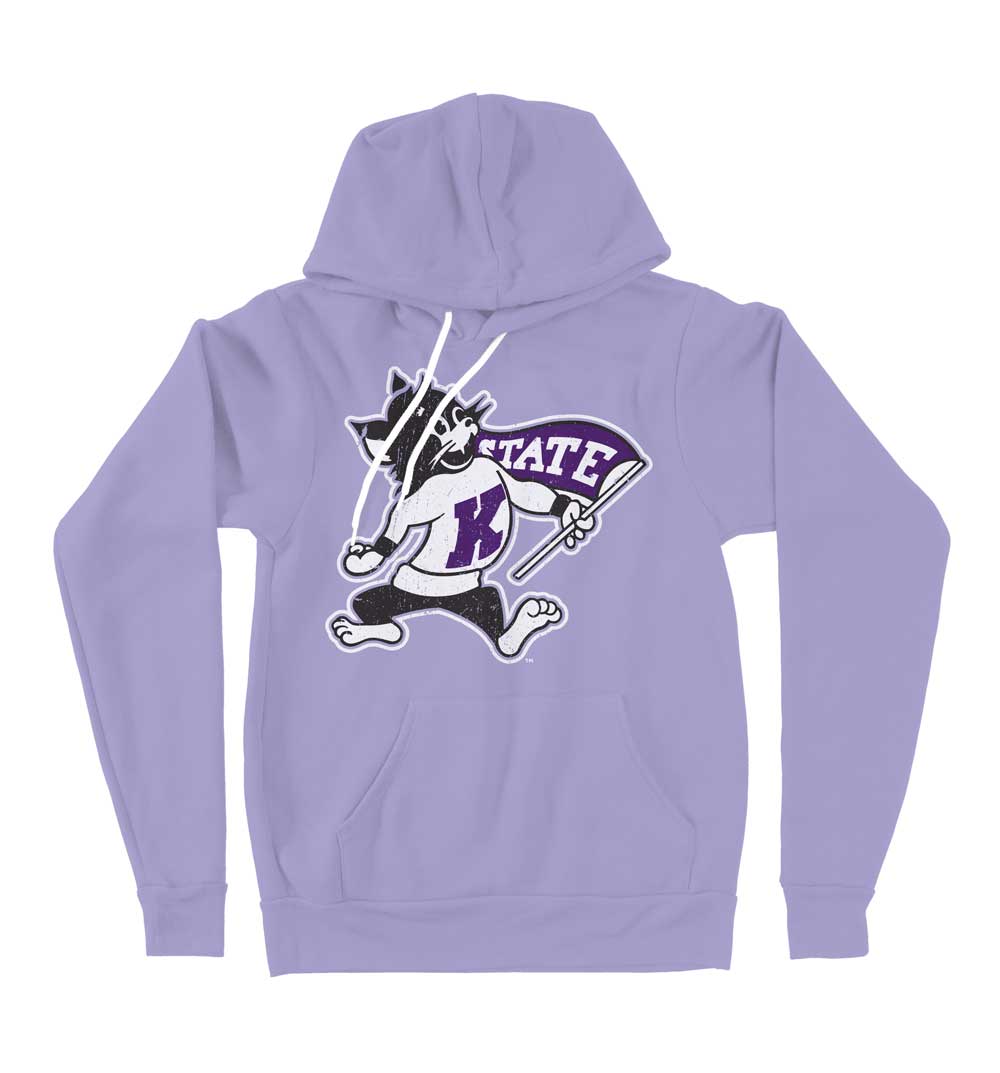 Kansas State Lavender Hoodie with Willie the Wildcat