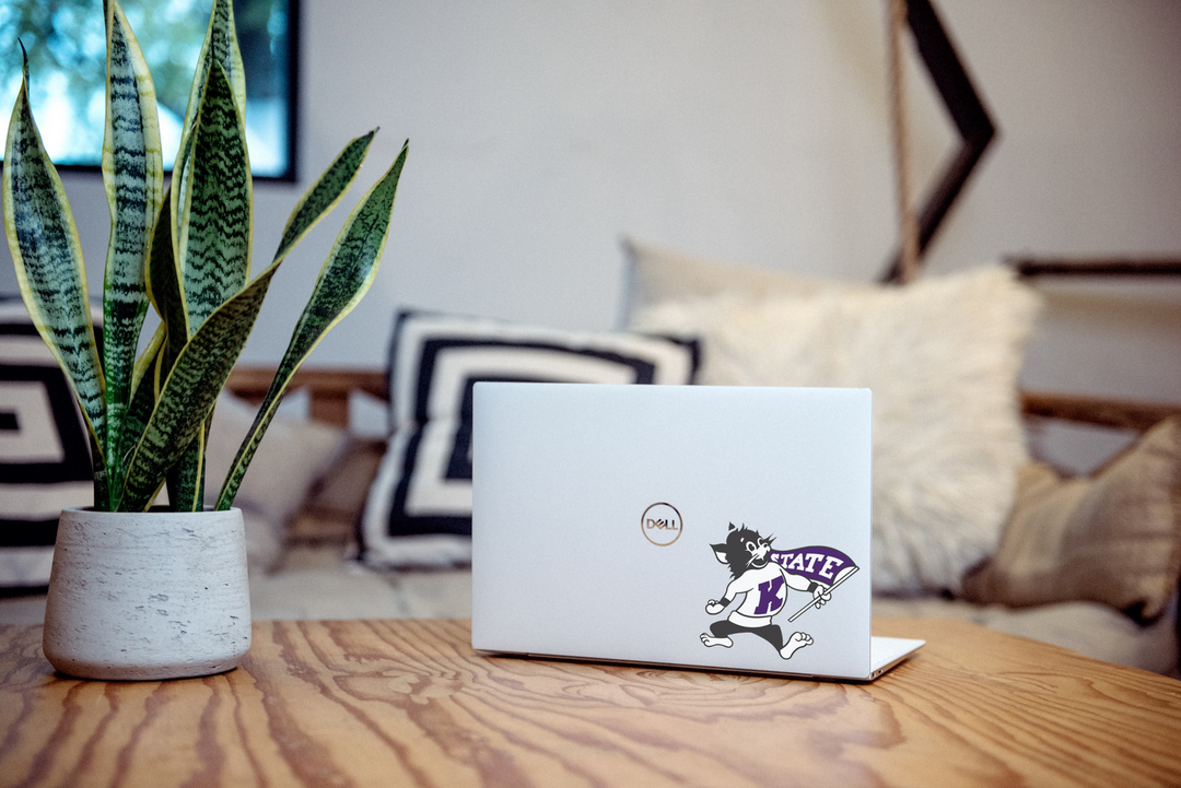 K-State Willie the Wildcat Decal on Computer