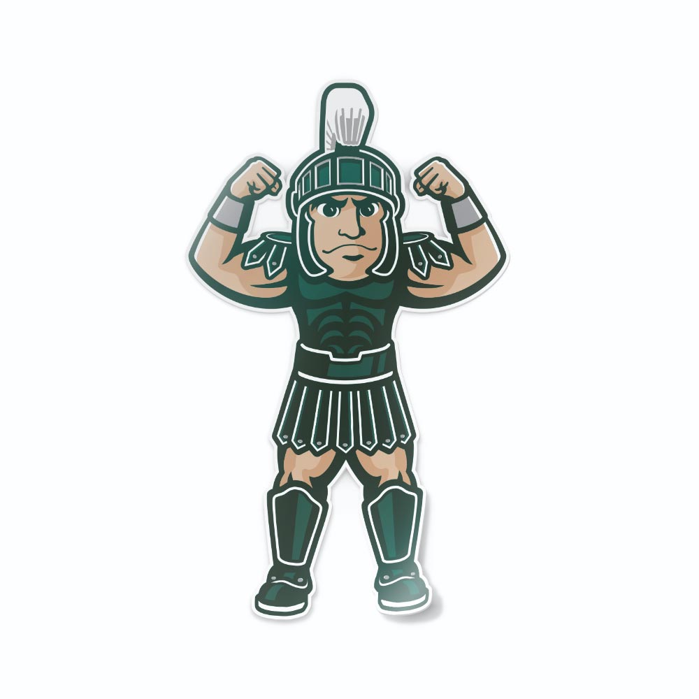 Michigan State Sparty Flexing Decal