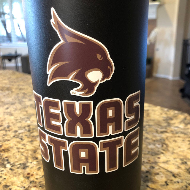 Texas State University Full Logo Car Decal - Nudge Printing