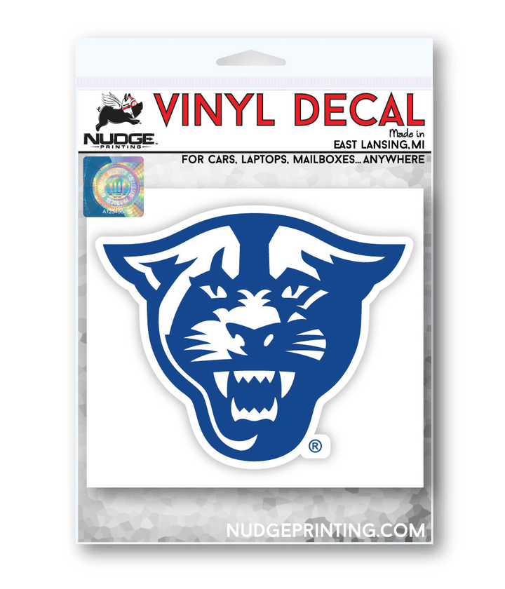 Georgia State University Panthers Mascot Logo Car Decal Bumper Sticker