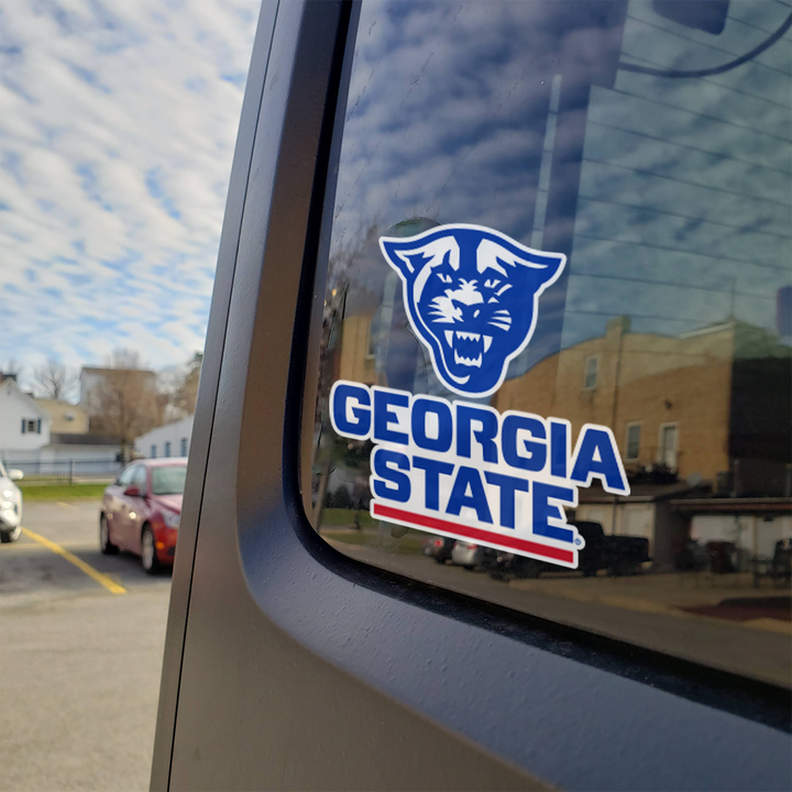 Georgia State University Panthers Stacked Combo Logo Car Decal Bumper Sticker