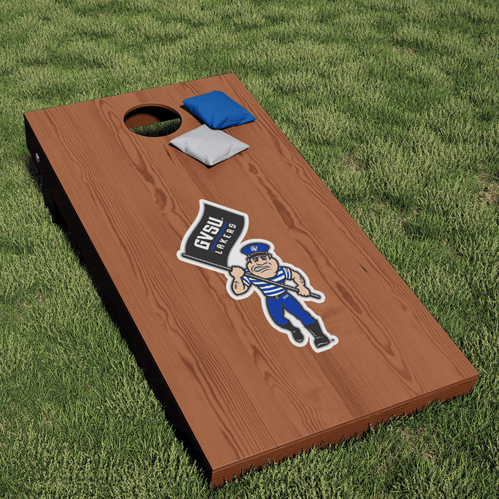 Grand Valley State University Louie the Laker Full Size Mascot Logo Cornhole Decal (Includes 1 Decal)