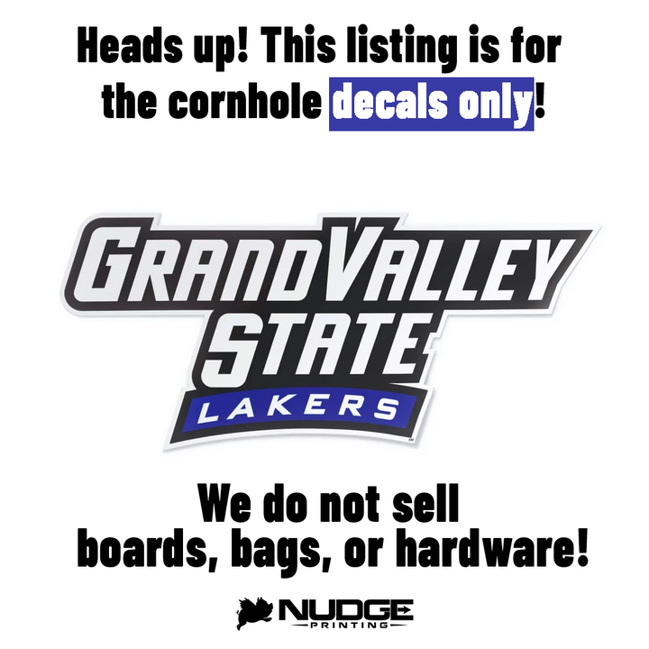 Grand Valley State University Full Wordmark Logo Cornhole Decal