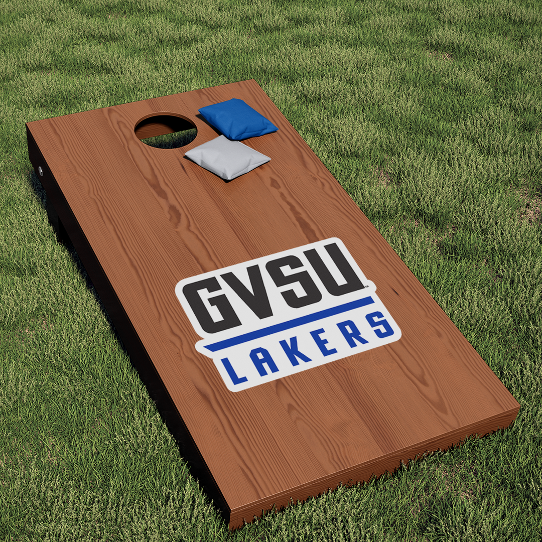 Grand Valley State University Stacked Block GVSU Logo Cornhole Decal (Includes 1 Decal)
